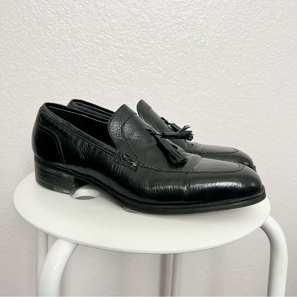 Florsheim Imperial Black Loafers With Tassels Slip On Dress Shoes Mens Size 7 D